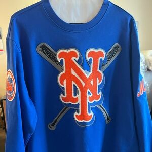 New York Mets Blue Crewneck Sweater with Logo!Smoke & Pet Free Home